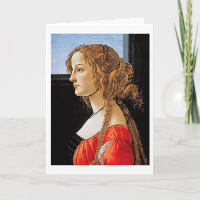 Cartão Retrato de uma Senhora, Sandro Botticelli (Frente)