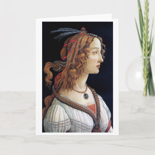 Cartão Retrato de uma Senhora, Sandro Botticelli (Frente)