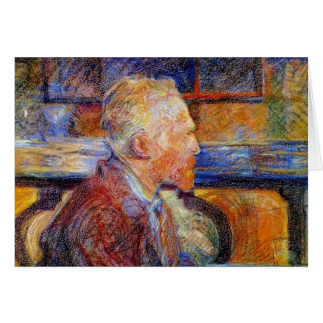 Cartão Retrato de Vincent van Gogh (Frente Horizontal)