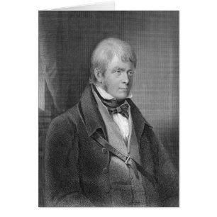 Cartão Retrato de Walter Scott