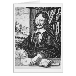Cartão Retrato de William Lilly (1602-81), de seu 'Chr