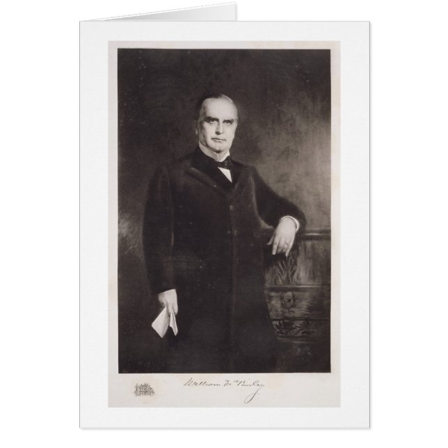 Cartão Retrato de William McKinley (lito) (Frente)