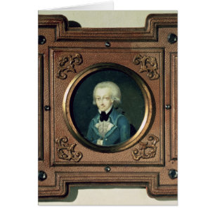 Cartão Retrato de Wolfgang Amadeus Mozart, 1773