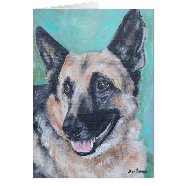 Cartão Retrato do animal de estimação - german shepherd (Frente)