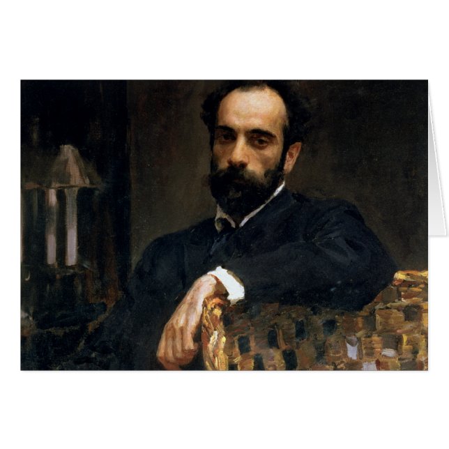 Cartão Retrato do artista Isaak Ilyich Levitan (Frente Horizontal)
