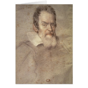 Cartão Retrato do astrónomo de Galileo Galilei