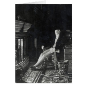 Cartão Retrato do cinza do conde