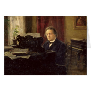 Cartão Retrato do compositor Anton Rubinstein