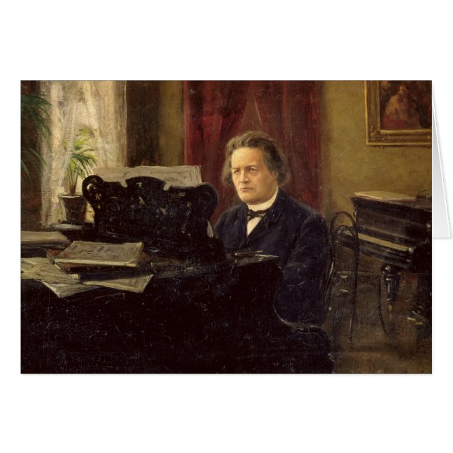 Cartão Retrato do compositor Anton Rubinstein (Frente Horizontal)