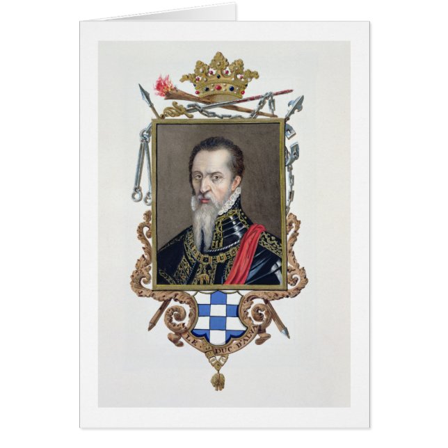 Cartão Retrato do duque de Ferdinand Alvarez de Toledo do (Frente)