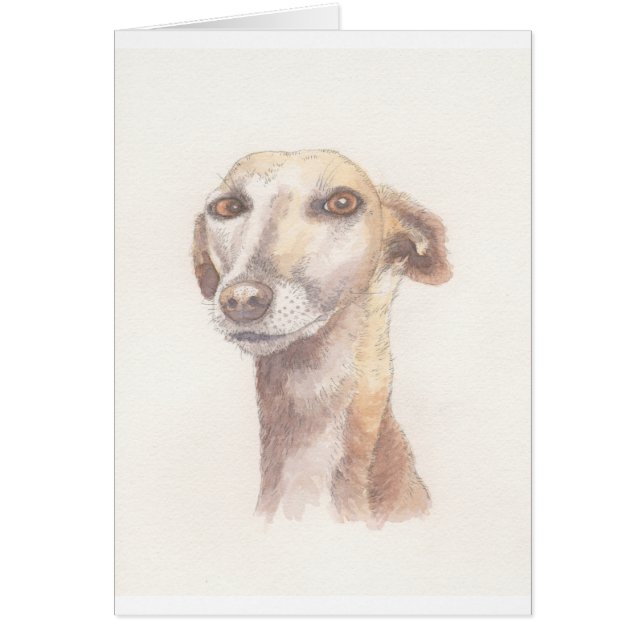 Cartão Retrato do galgo (Frente)