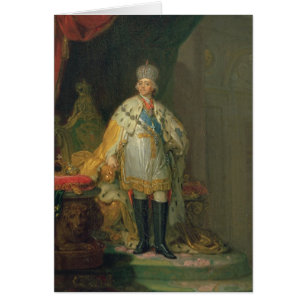 Cartão Retrato do imperador Paul mim, 1800