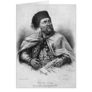 Cartão Retrato do Pasha de Ibrahim, 1840