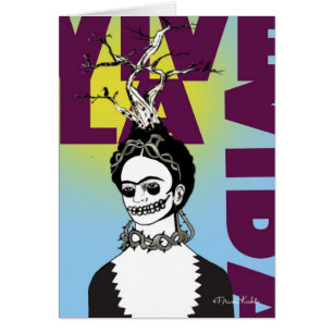 Cartão Retrato do pop art de Frida Kahlo