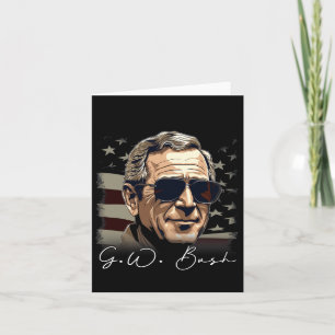 Cartão Retrato do Presidente George W. Bush no 4 de Julho
