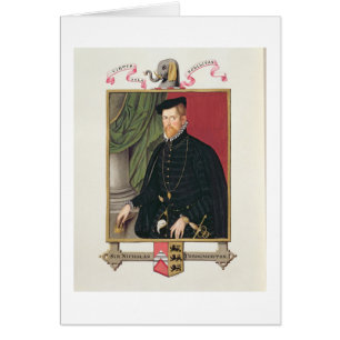 Cartão Retrato do senhor Nicholas Throckmorton (1515-71)