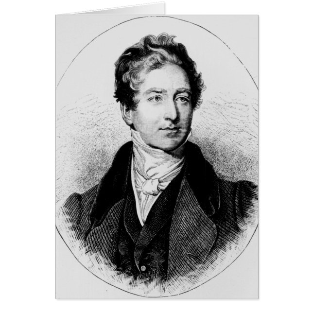 Cartão Retrato do senhor Robert Peel (Frente)