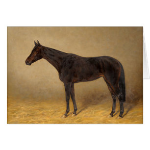Cartão Retrato do vintage de um cavalo bonito,