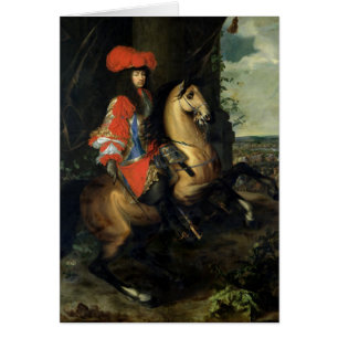 Cartão Retrato equestre de Louis XIV