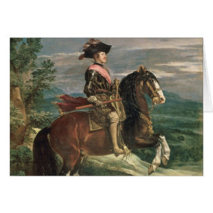 Cartão Retrato Equestre de Philip IV c.1636