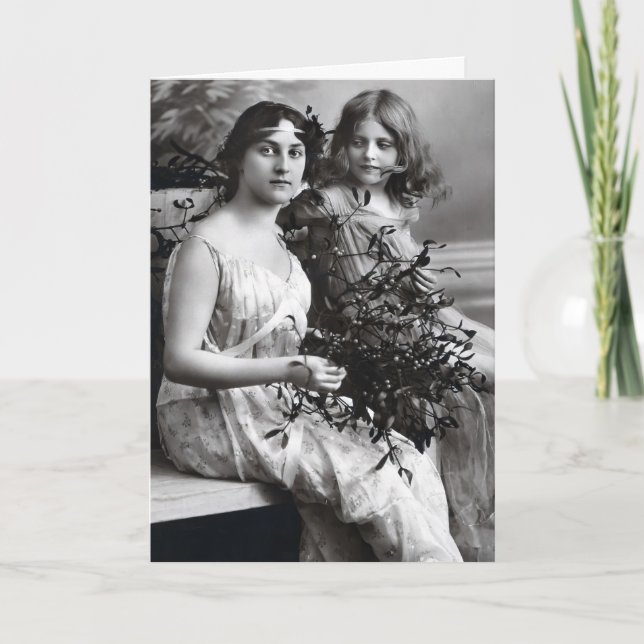 Cartão Retrato eterno de Mãe e Filha (Frente)