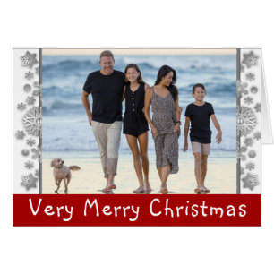 CARTÃO RETRATO FOTOGRÁFICO DA FAMÍLIA DE NATAL