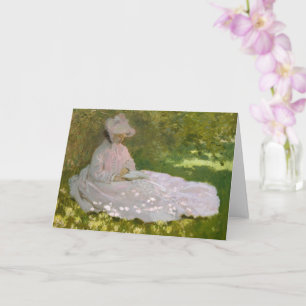Cartão Retrato impressionista da primavera, Claude Monet