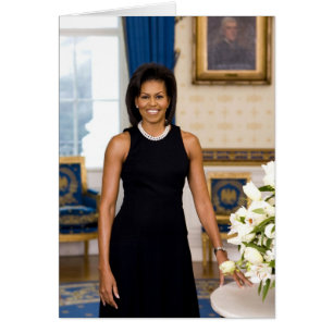Cartão Retrato Oficial da Primeira-Dama Michelle Obama