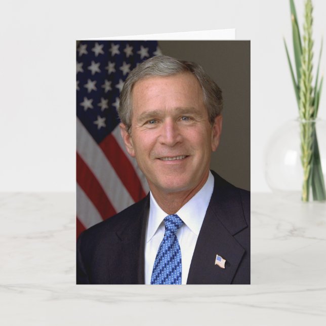 Cartão Retrato oficial de George W. Bush (Frente)