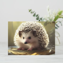 Cartão Retrato para a Vida Selvagem de Bebê Hedgeh