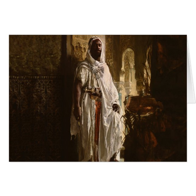 Cartão Retrato Principal de Pintura Africana (Frente Horizontal)