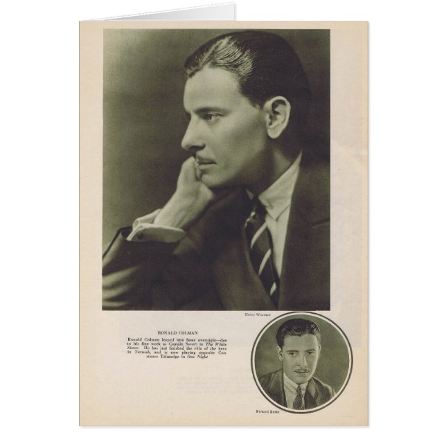 Cartão Retrato Ronald Colman de 1924 (Frente)