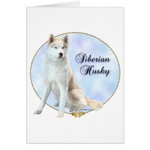 Cartão Retrato Siberian Husky