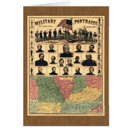 Cartão Retratos Militares da Fronteira da Guerra Civil de