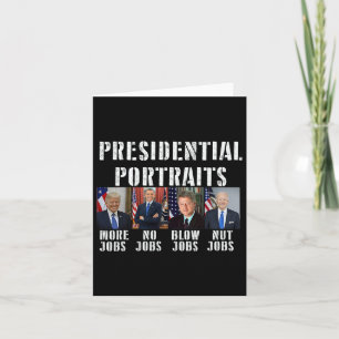 Cartão Retratos Presidenciais Humoristas Trump Obama Bide