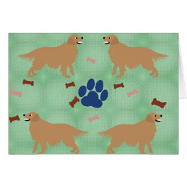 Cartão Retriever de ouro