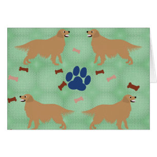 Cartão Retriever de ouro