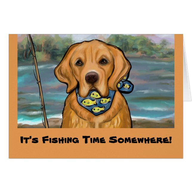 Cartão Retriever de ouro (Frente Horizontal)