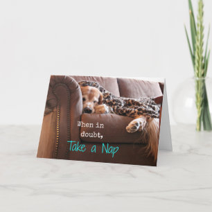 Cartão Retriever de ouro Aproveite uma soneca
