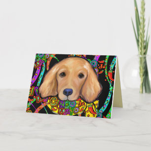 Cartão Retriever Dourado Cinco de Mayo