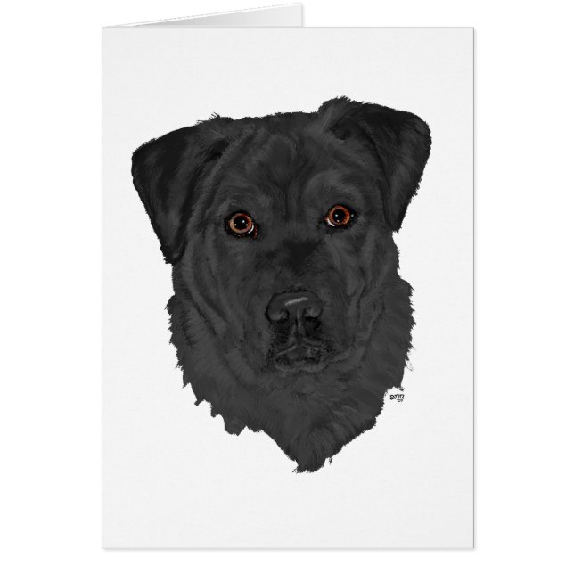 Cartão Retriever Labrador Preto (Frente)