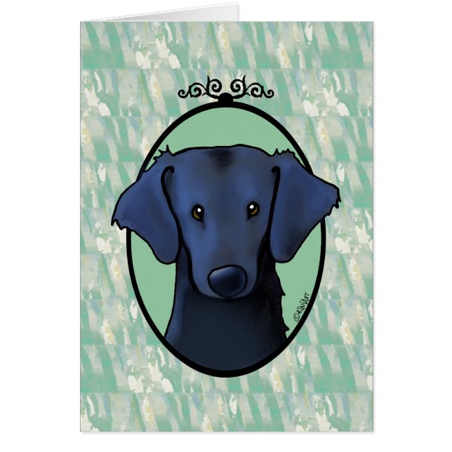Cartão Retriever revestido plano (Frente)