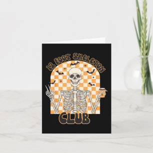 Cartão Retro 12 Foot Skeleton Club Halloween Kids Trick O