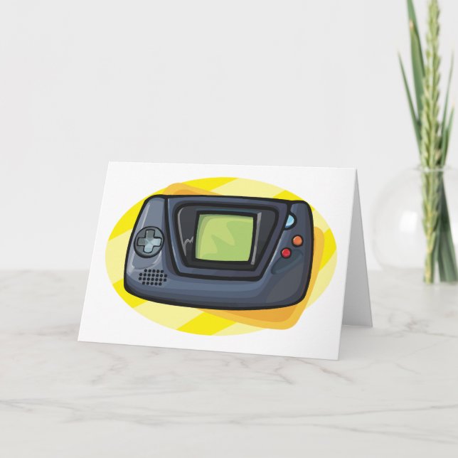 Cartão Retro 90s Handheld Game Console Gamer (Frente)