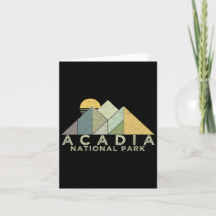 Cartão Retro Acadia National Park Distúrbios Hiking