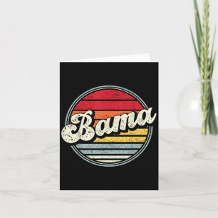 Cartão Retro Alabama Home State Style 70s Sunset Men
