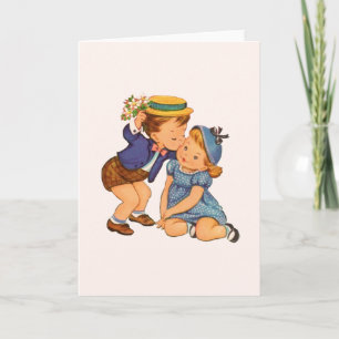 Cartão Retro Anniversary or Engagement Greeting Card