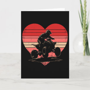Cartão Retro Atv 4 Rodas Coração Dia Dos Namorados Mulher