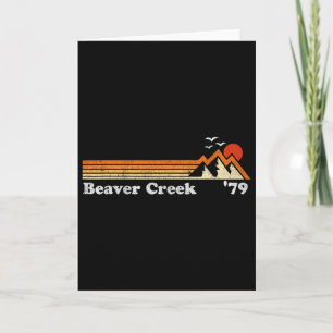 Cartão Retro Beaver Creek Estância de Esqui Colorado Snow