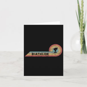 Cartão Retro Biathlon Vintage Player Film Strip